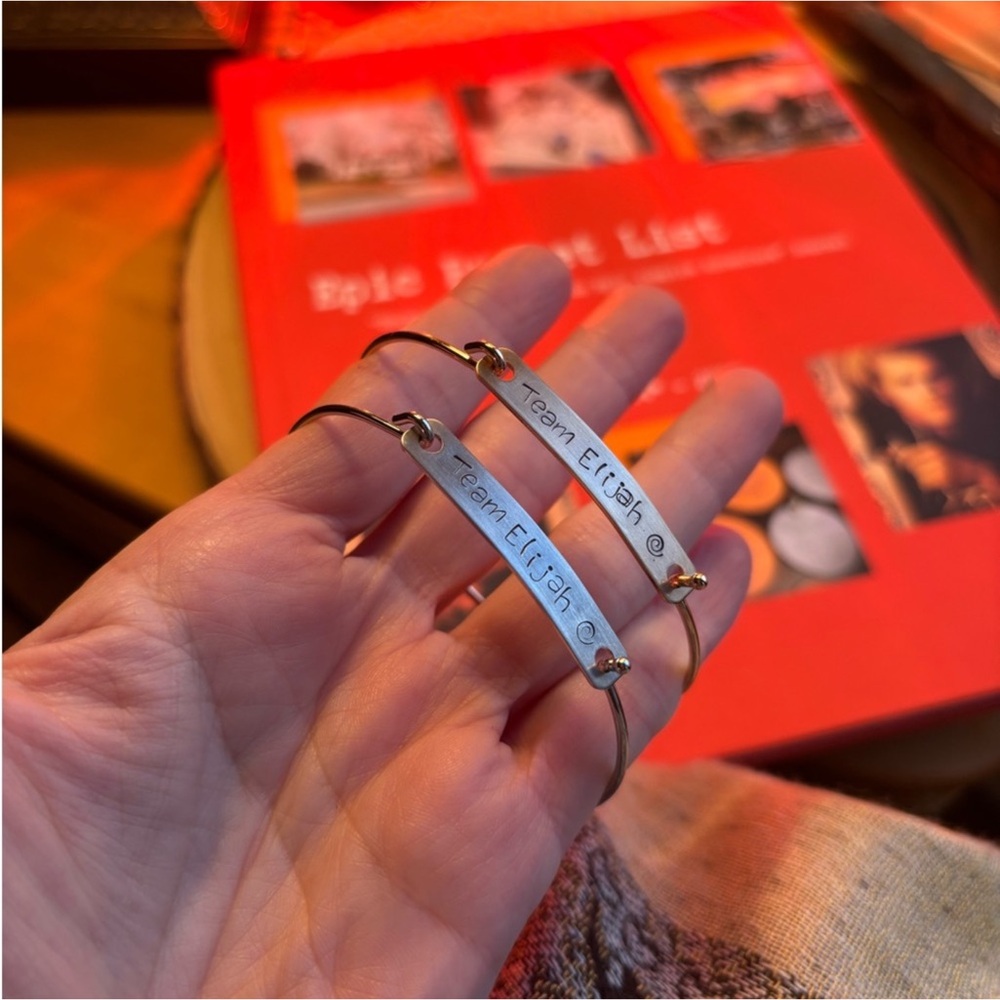 Team Elijah bangle bracelet friendship TVD hand stamped easy clasp The Noble Bro